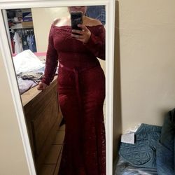 Formal Burgundy Dress