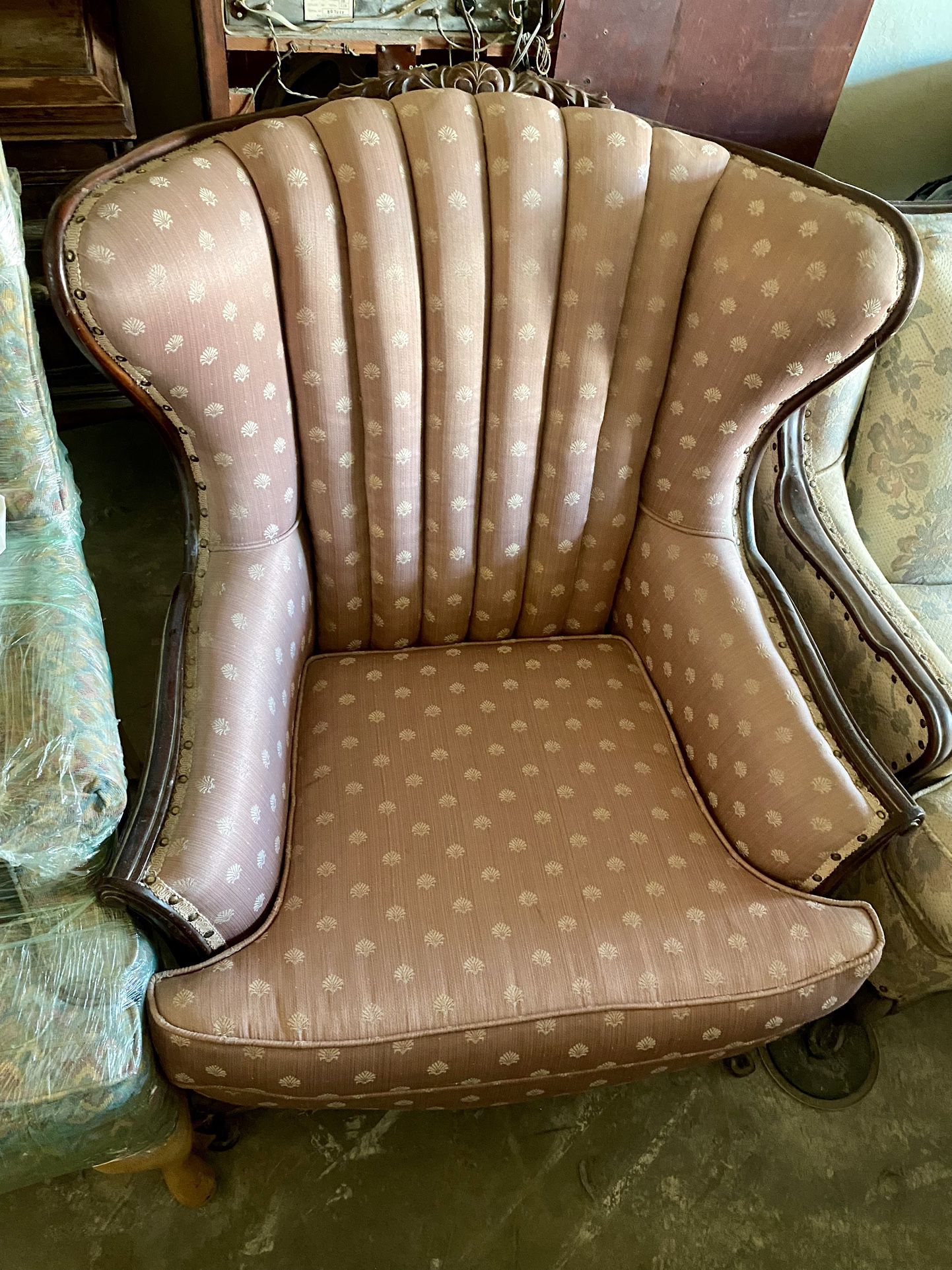 Antique Wingback Parlor Chair
