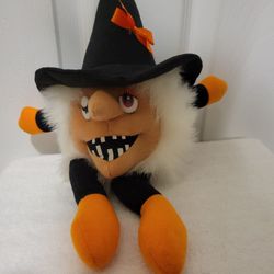 1989 Fiesta 13" Whimsical Small Witch Plush Soft Toy Stuffed Animal