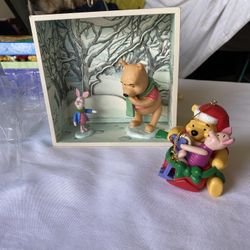 Hallmark Winnie And Pooh w/setting & Ornament 