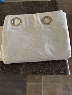 Cream colored, blackout window panels