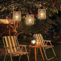 3 Pack outdoor boho pendant lights