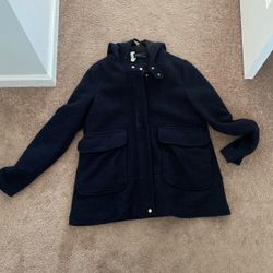 Zara Navy & Gold Pea Coat 