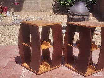 VINTAGE 70S TO 80S WOOD TABLES MEDIA ROTATING ORGANIZER WOW!!!!