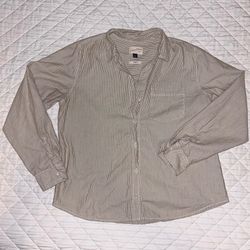 Universal Thread Striped Button Up Shirt