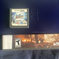 Nintendo Ds Lite Cobalt Blue And Black With Megaman 