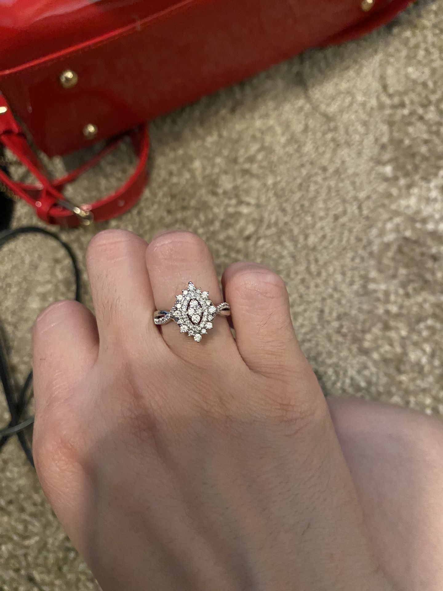 Diamond marquise ring