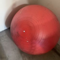 Urbn Fit Red 65cm Yoga Exercise Ball Art Project 
