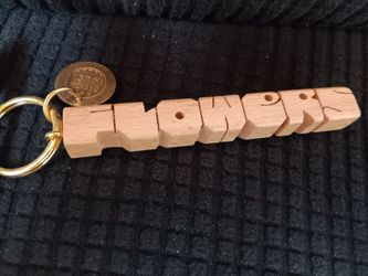 Keychain Wood Hand-made FLOWERS