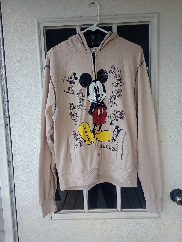 Disney Store Mickey Mouse Since 1928 Mens Full Zip Up Hoodie Menswear Sz Small