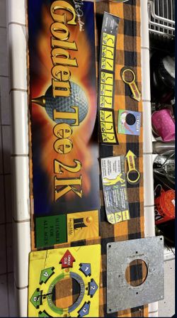 Arcade Golden Tee 2K PCB, Marquee, Trackball & CPO Decals