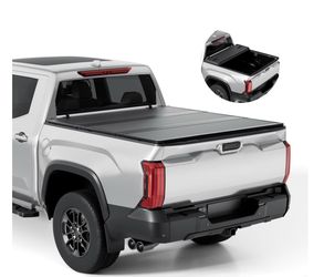 FRP Hard Folding Truck Bed Tonneau Cover Compatible with 2022-2026 Toyota Tundra 5' 6" Bed w/OE Rail System (66.7"), Tri Fold Style