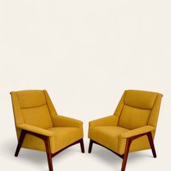 Pair of 1960s Vintage MCM Folke Ohlsson DUX Style Lounge Chairs