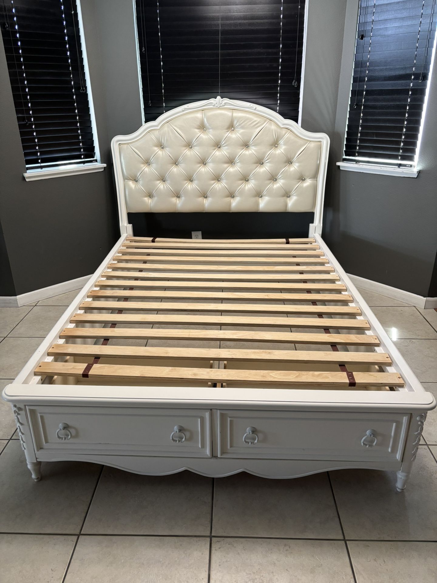 Girls Full Size Bed Frame With Storage Drawers