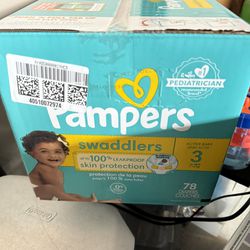 Unopened Pampers Size 3 Super Pack $20