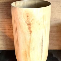 Handmade Wooden Vase Via A Lathe