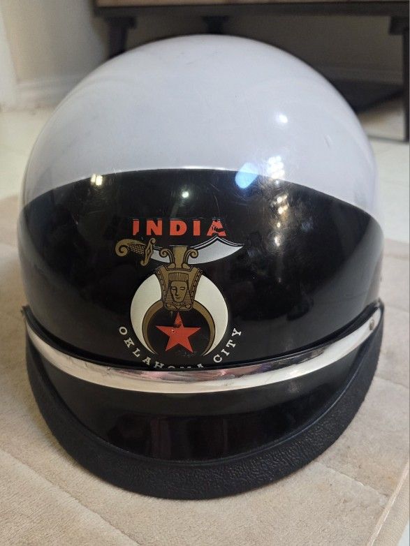 Vintage Shriner Motorcycle Helmet