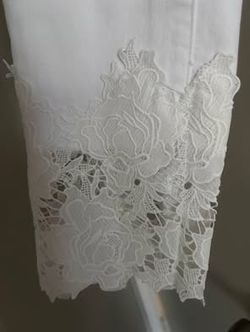 Earl Jean White Lace Hem Pants Size 4 YES THEY ARE AVAILABLE!