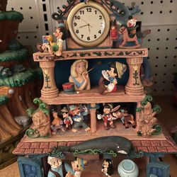Disney Pinocchio Musical Clock Figure Plays I’ve Got No Strings 