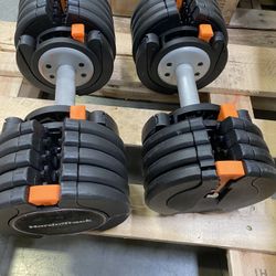 Nordictrack 55lb Adjustable Dumbells 