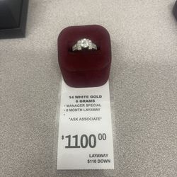 14k White Gold Engagement 