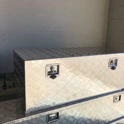 42” (Long ) X 19”(Deep) X 18” (height) Aluminum underbody tool box