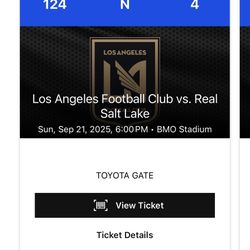 LAFC Tickets today! vs Real Salt Lake