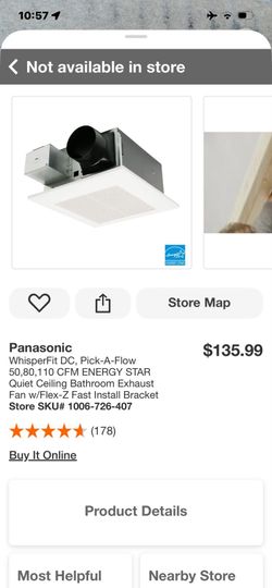 Panasonic WhisperFit DC Bathroom Exhaust Fan