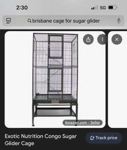 Cage for sugar glider