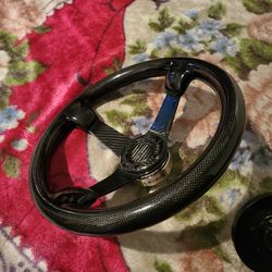 All Carbon Fiber NRG steering wheel with NRG Quick Release