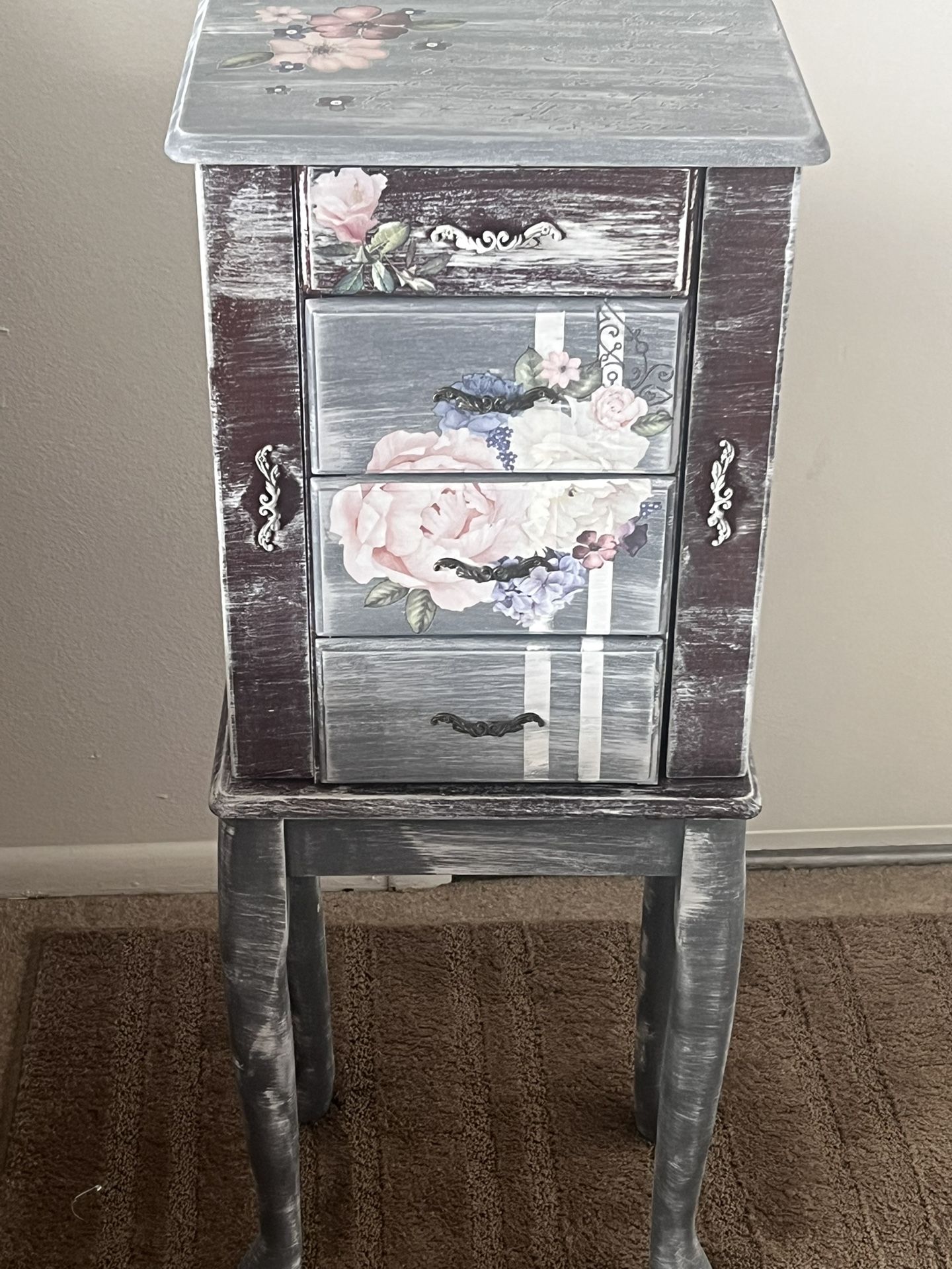 Jewelry Armoire (Hand painted)
