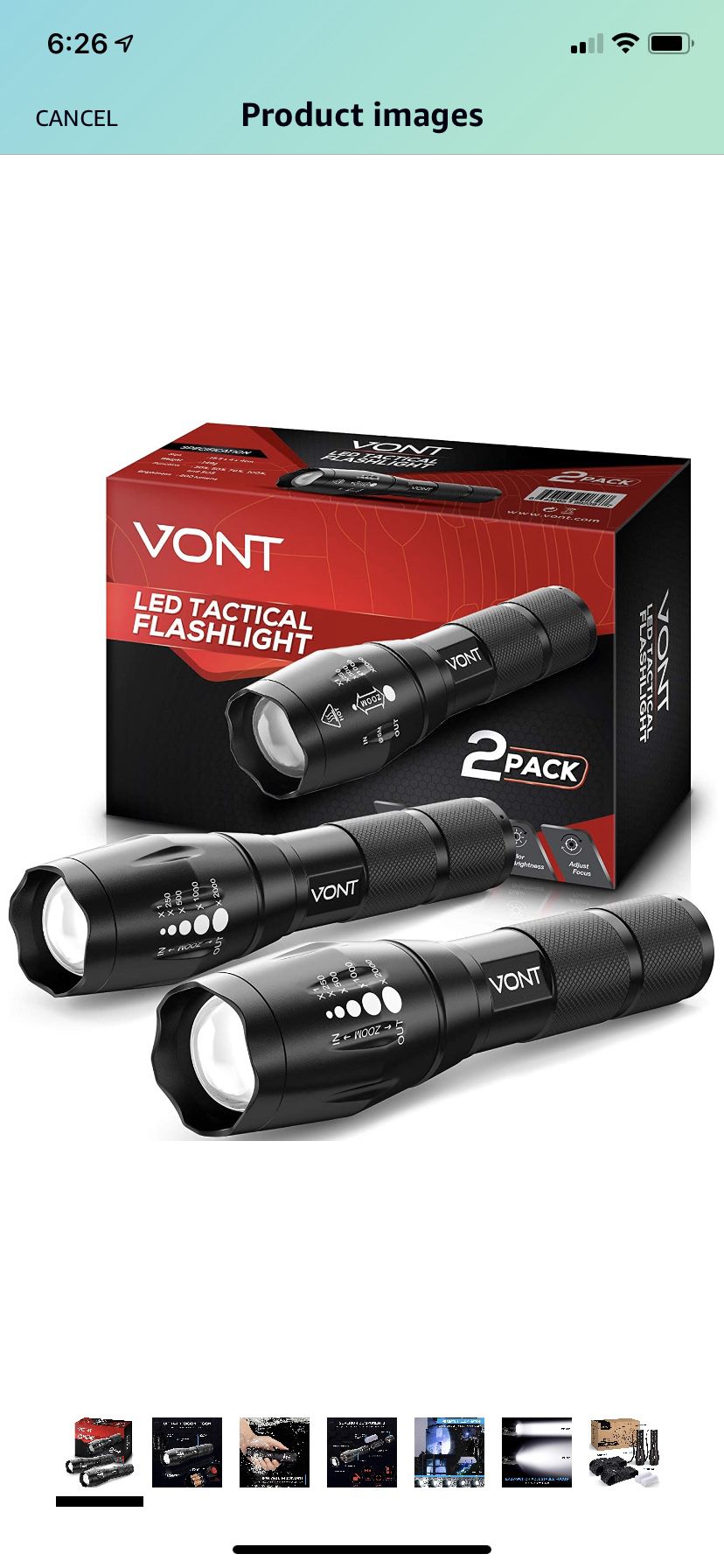 2 -LED tactical flashlights - BRAND NEW