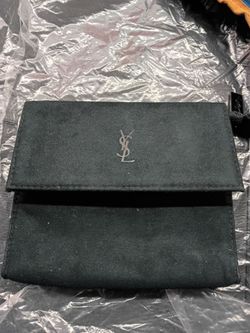 YSL Black Suede Clutch Pouch