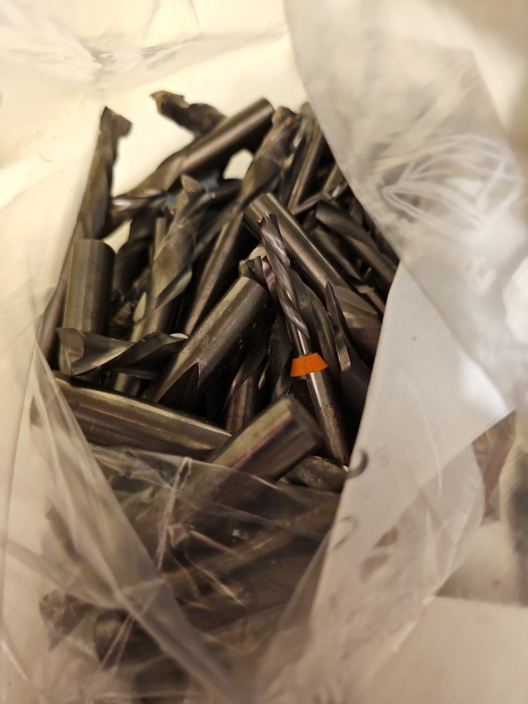 Bag Of Used Carbide Drill Bits