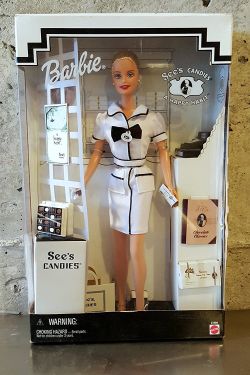 Mattel 1999 See's Candies Barbie Doll Never removed from box