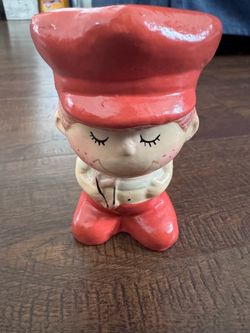 Vintage Taiwanese hand painted money bank