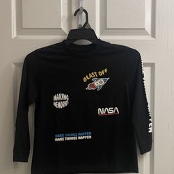 Brand New Boys Long Sleeves NASA T-shirt Size 10/12 Kids 