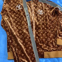 Brown Velour Sweatsuit Xl Only 
