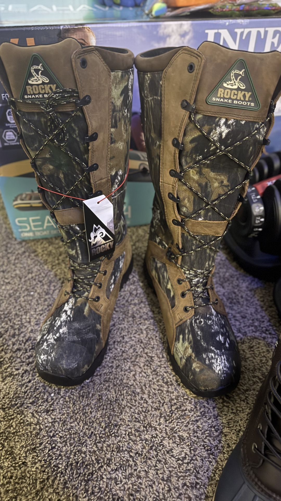 Rocky Camo Snake Guard Boots