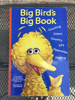 A True Giant 24” x 16” Children’s Board Book “Big Bird’s Big Book” - great for classrooms- 14 pages