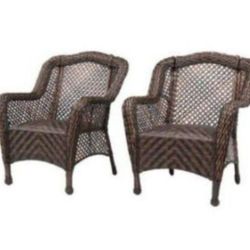 Two Piece Patio Chair Set High Quality With Built-in Cushions Garden Chairs Patio Chairs Porch Chairs Brand New Patio Set 🆕