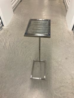 Restoration Hardware Crosby’s Side Table Silver