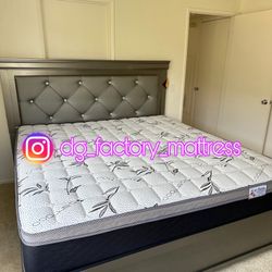 Eastern King Bed Built-In LED Lights  / Mattress Included  / New In A Box    Cama King Size Con Luz LED / Colchon Incluido  