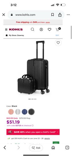 Hikolayae 2 piece hard luggage set brand new bought for $45 missed the return window