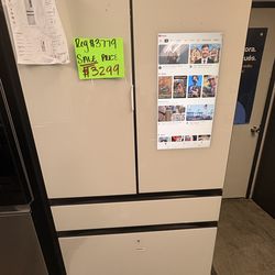 Samsung white glass screen refrigerator