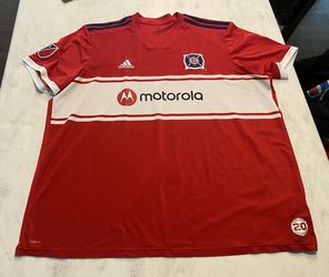 Adidas Chicago Fire 2018/19 Home Kit Soccer Jersey Mens 3XL Red Football Shirt