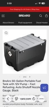🔥New BreAro 50-Gallon Portable Fuel Tank with 12V Pump~
