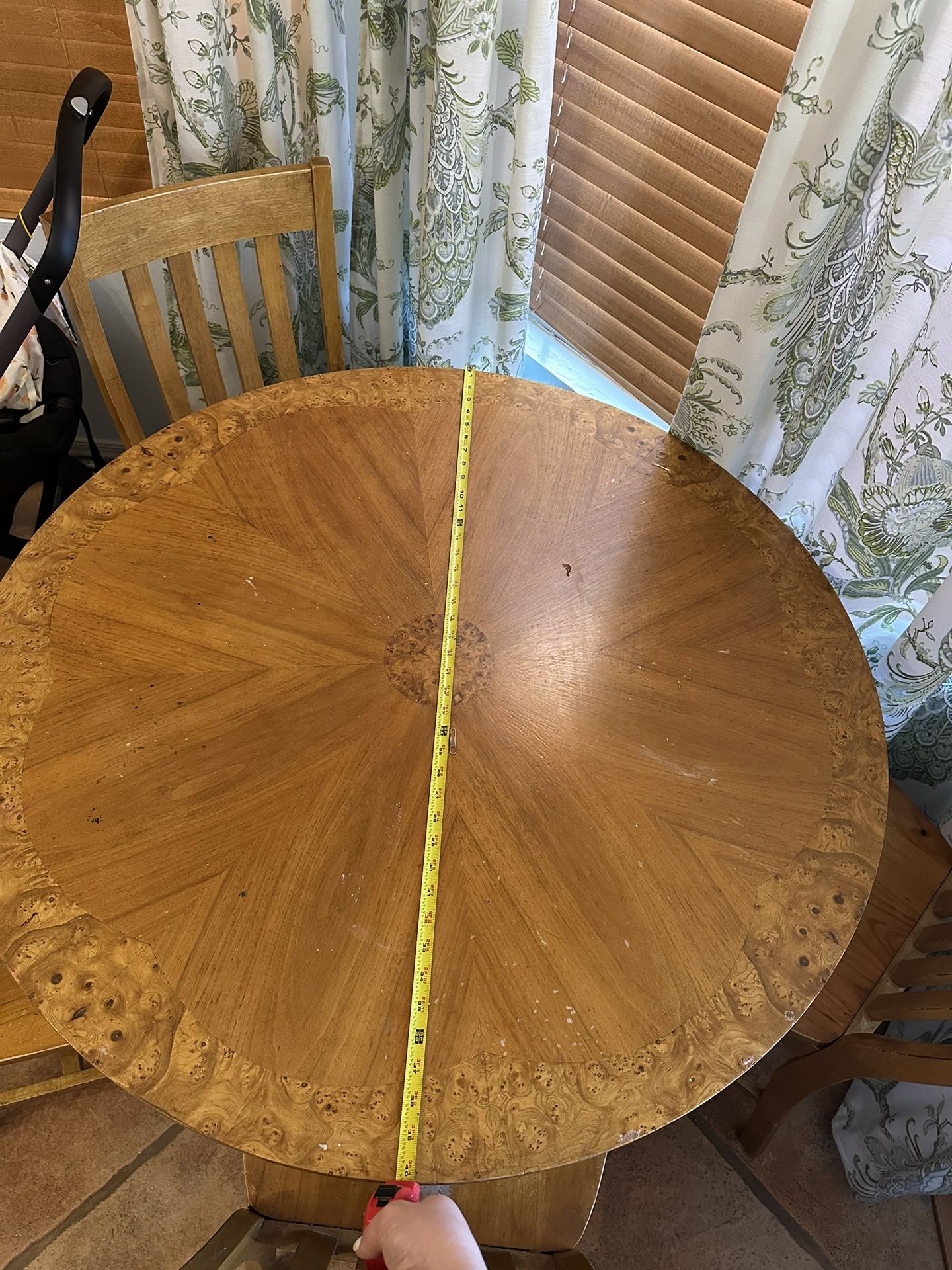 Round Wooden Table And 4 Chairs