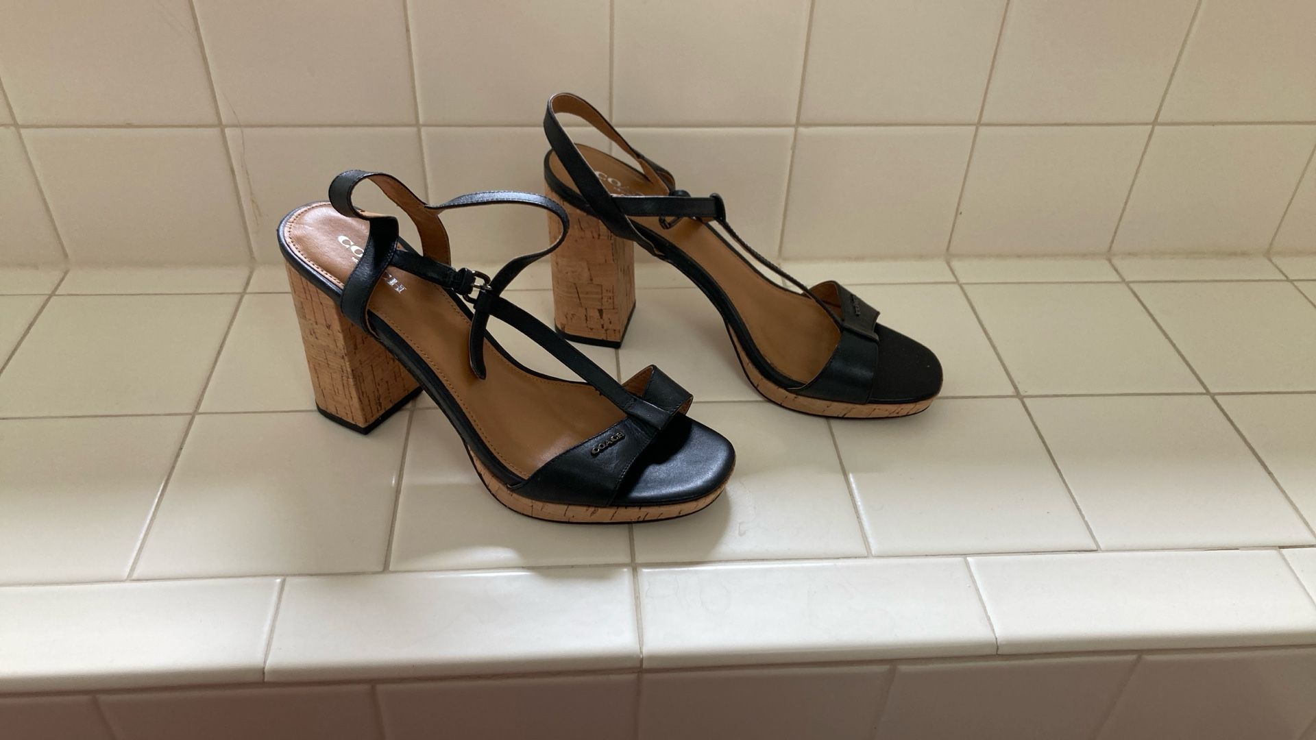Coach High Heels Leather 8.5