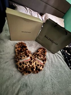 Balenciaga Slides Leopard Print